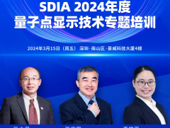 SDIA2024年首場(chǎng)活動(dòng)即將開啟，3月15日量子點(diǎn)顯示技術(shù)培訓(xùn)等你來！